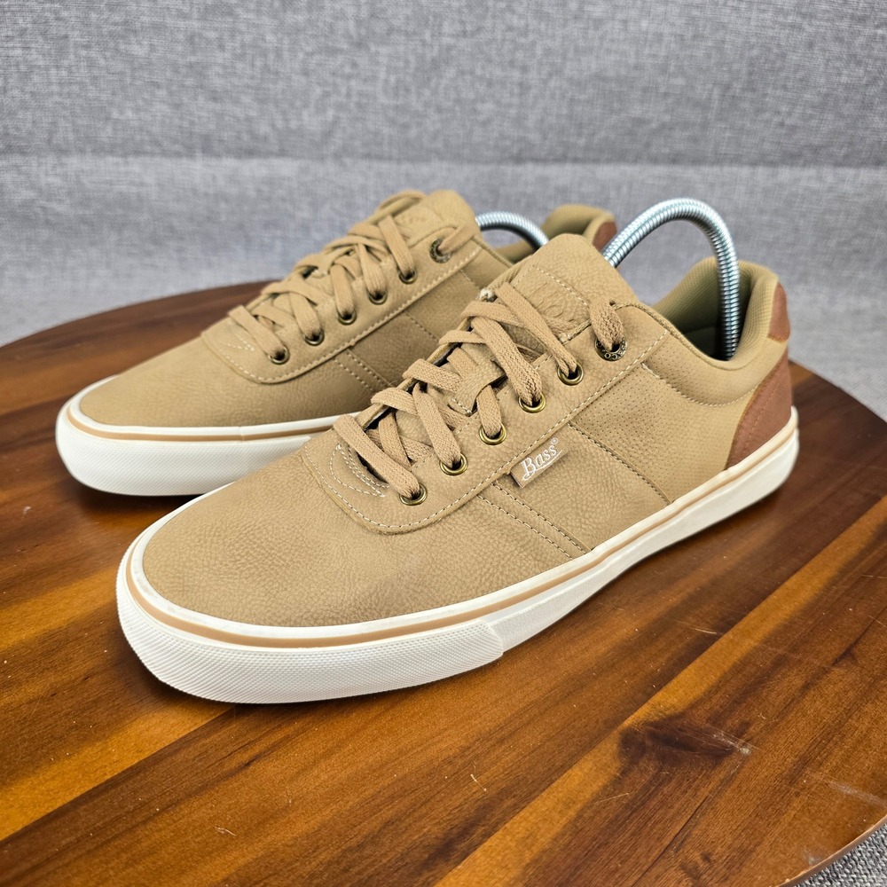 Bass Mens 7011252 Tan Brown Pebbled Synthetic Low Top Sneakers Size 10 US - Picture 3 of 14